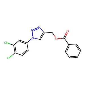 [1-(3,4-dichlorophenyl)-1H-1,2,3-triazol-4-yl]methyl benzenecarboxylate structure