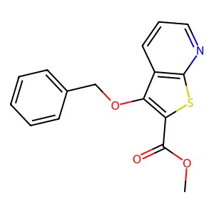 Methyl 3-(benzyloxy)thieno[2,3-b]pyridine-2-carboxylate structure