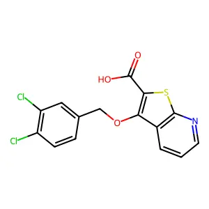 3-[(3,4-Dichlorobenzyl)oxy]thieno[2,3-b]pyridine-2-carboxylic acid structure
