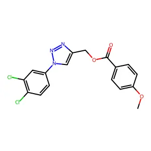 [1-(3,4-dichlorophenyl)-1H-1,2,3-triazol-4-yl]methyl 4-methoxybenzenecarboxylate structure