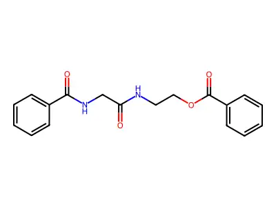 2-{[2-(Benzoylamino)acetyl]amino}ethyl benzenecarboxylate structure
