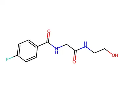 (4-Fluorobenzamido)-N-(2-hydroxyethyl)acetamide structure