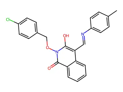 2-[(4-chlorobenzyl)oxy]-4-(4-toluidinomethylene)-1,3(2H,4H)-isoquinolinedione structure