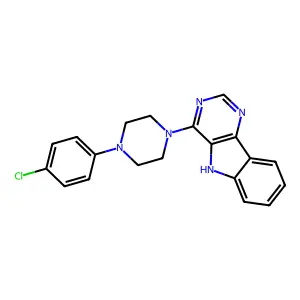 4-[4-(4-chlorophenyl)piperazin-1-yl]-5H-pyrimido[5,4-b]indole structure