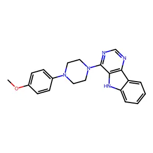 4-[4-(4-methoxyphenyl)piperazino]-5H-pyrimido[5,4-b]indole structure