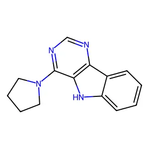 4-(1-pyrrolidinyl)-5H-pyrimido[5,4-b]indole structure