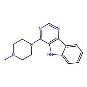 4-(4-methylpiperazino)-5H-pyrimido[5,4-b]indole structure