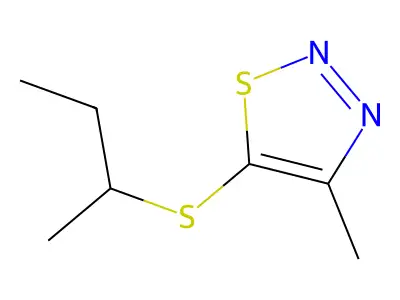 5-(Sec-butylsulfanyl)-4-methyl-1,2,3-thiadiazole structure