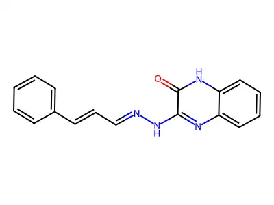 3-phenylacrylaldehyde N-(3-oxo-3,4-dihydro-2-quinoxalinyl)hydrazone structure