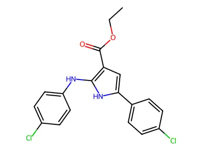 ethyl 2-(4-chloroanilino)-5-(4-chlorophenyl)-1H-pyrrole-3-carboxylate structure