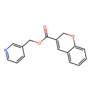 3-pyridinylmethyl 2H-chromene-3-carboxylate structure