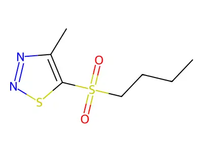 Butyl 4-methyl-1,2,3-thiadiazol-5-yl sulfone structure