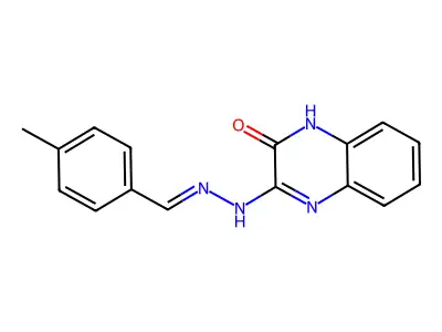 3-{2-[(4-Methylphenyl)methylidene]hydrazin-1-yl}-1,2-dihydroquinoxalin-2-one structure