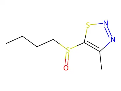 Butyl 4-methyl-1,2,3-thiadiazol-5-yl sulfoxide structure