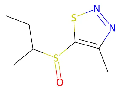 5-(Sec-butylsulfinyl)-4-methyl-1,2,3-thiadiazole structure