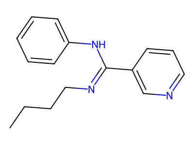 N'-butyl-N-phenyl-3-pyridinecarboximidamide structure