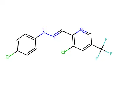 4-chloro-N-[[3-chloro-5-(trifluoromethyl)-2-pyridinyl]methylideneamino]aniline structure
