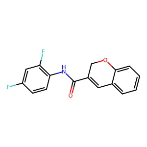 N-(2,4-difluorophenyl)-2H-chromene-3-carboxamide structure