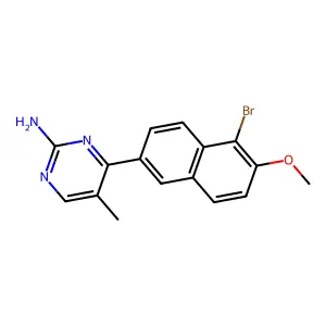 4-(5-Bromo-6-methoxy-2-naphthyl)-5-methyl-2-pyrimidinamine structure