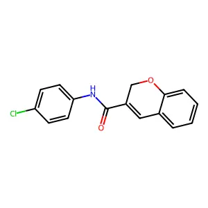 N-(4-chlorophenyl)-2H-chromene-3-carboxamide structure