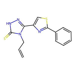 4-allyl-5-(2-phenyl-1,3-thiazol-4-yl)-4H-1,2,4-triazole-3-thiol structure