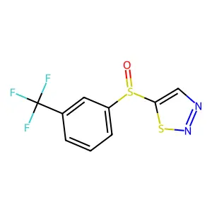 5-[3-(Trifluoromethyl)phenyl]sulfinylthiadiazole structure