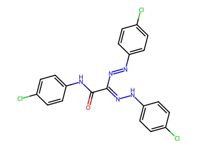 N-(4-chlorophenyl)-2-[2-(4-chlorophenyl)diazenyl]-2-[2-(4-chlorophenyl)hydrazono]acetamide structure