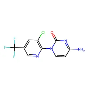 4-amino-1-[3-chloro-5-(trifluoromethyl)-2-pyridinyl]-2(1H)-pyrimidinone structure