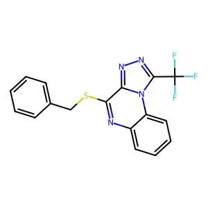 4-((Phenylmethyl)thio)-1-(trifluoromethyl)(1,2,4)triazolo(4,3-a)quinoxaline structure