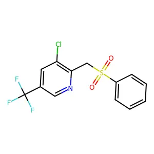 3-Chloro-2-[(phenylsulfonyl)methyl]-5-(trifluoromethyl)pyridine structure