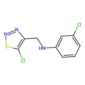 N-(3-chlorophenyl)-N-[(5-chloro-1,2,3-thiadiazol-4-yl)methyl]amine structure