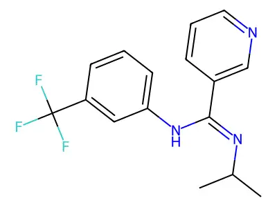 N'-isopropyl-N-[3-(trifluoromethyl)phenyl]-3-pyridinecarboximidamide structure