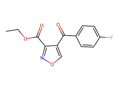 Ethyl 4-(4-fluorobenzoyl)-3-isoxazolecarboxylate structure