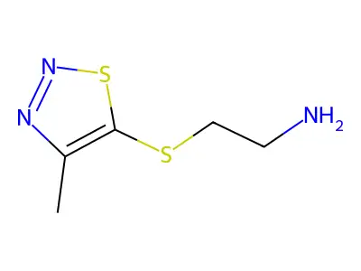 2-[(4-Methyl-1,2,3-thiadiazol-5-yl)sulfanyl]-1-ethanamine structure
