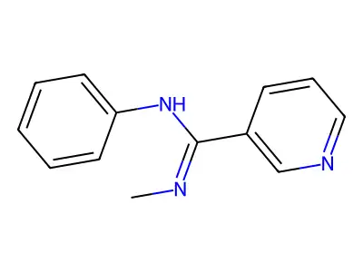 N'-methyl-N-phenyl-3-pyridinecarboximidamide structure