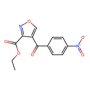 Ethyl 4-(4-nitrobenzoyl)-3-isoxazolecarboxylate structure