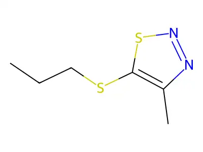 4-Methyl-1,2,3-thiadiazol-5-yl propyl sulfide structure