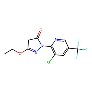 2-[3-chloro-5-(trifluoromethyl)-2-pyridinyl]-5-ethoxy-2,4-dihydro-3H-pyrazol-3-one structure