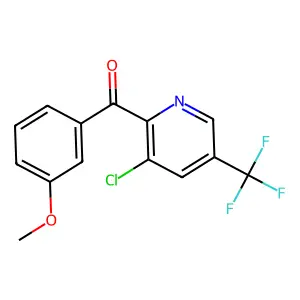 [3-Chloro-5-(trifluoromethyl)-2-pyridinyl](3-methoxyphenyl)methanone structure