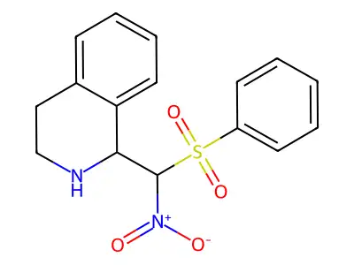 1-[Nitro(phenylsulfonyl)methyl]-1,2,3,4-tetrahydroisoquinoline structure