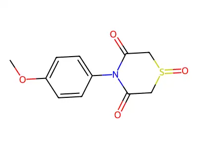4-(4-Methoxyphenyl)-1-oxo-1,4-thiazinane-3,5-dione structure