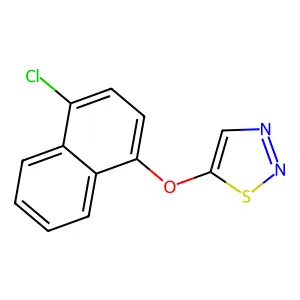 4-Chloro-1-naphthyl 1,2,3-thiadiazol-5-yl ether structure