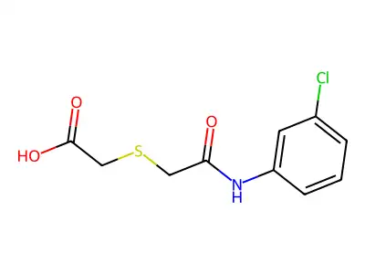 2-({[(3-Chlorophenyl)carbamoyl]methyl}sulfanyl)acetic acid structure