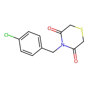 4-[(4-Chlorophenyl)methyl]thiomorpholine-3,5-dione structure