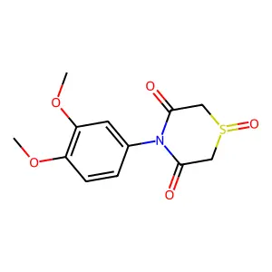 4-(3,4-Dimethoxyphenyl)-1lambda~4~,4-thiazinane-1,3,5-trione structure