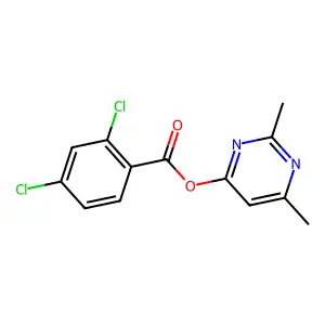2,6-Dimethyl-4-pyrimidinyl 2,4-dichlorobenzenecarboxylate structure