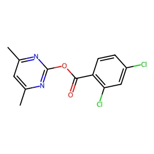 4,6-Dimethyl-2-pyrimidinyl 2,4-dichlorobenzenecarboxylate structure