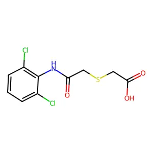 2-{[2-(2,6-Dichloroanilino)-2-oxoethyl]sulfanyl}acetic acid structure