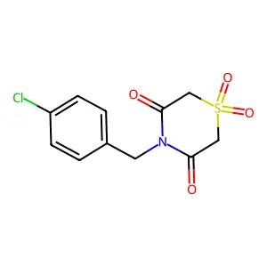 4-(4-Chlorobenzyl)-1lambda~6~,4-thiazinane-1,1,3,5-tetraone structure