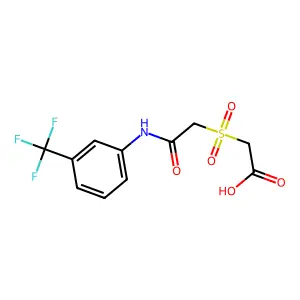 2-({2-Oxo-2-[3-(trifluoromethyl)anilino]ethyl}sulfonyl)acetic acid structure